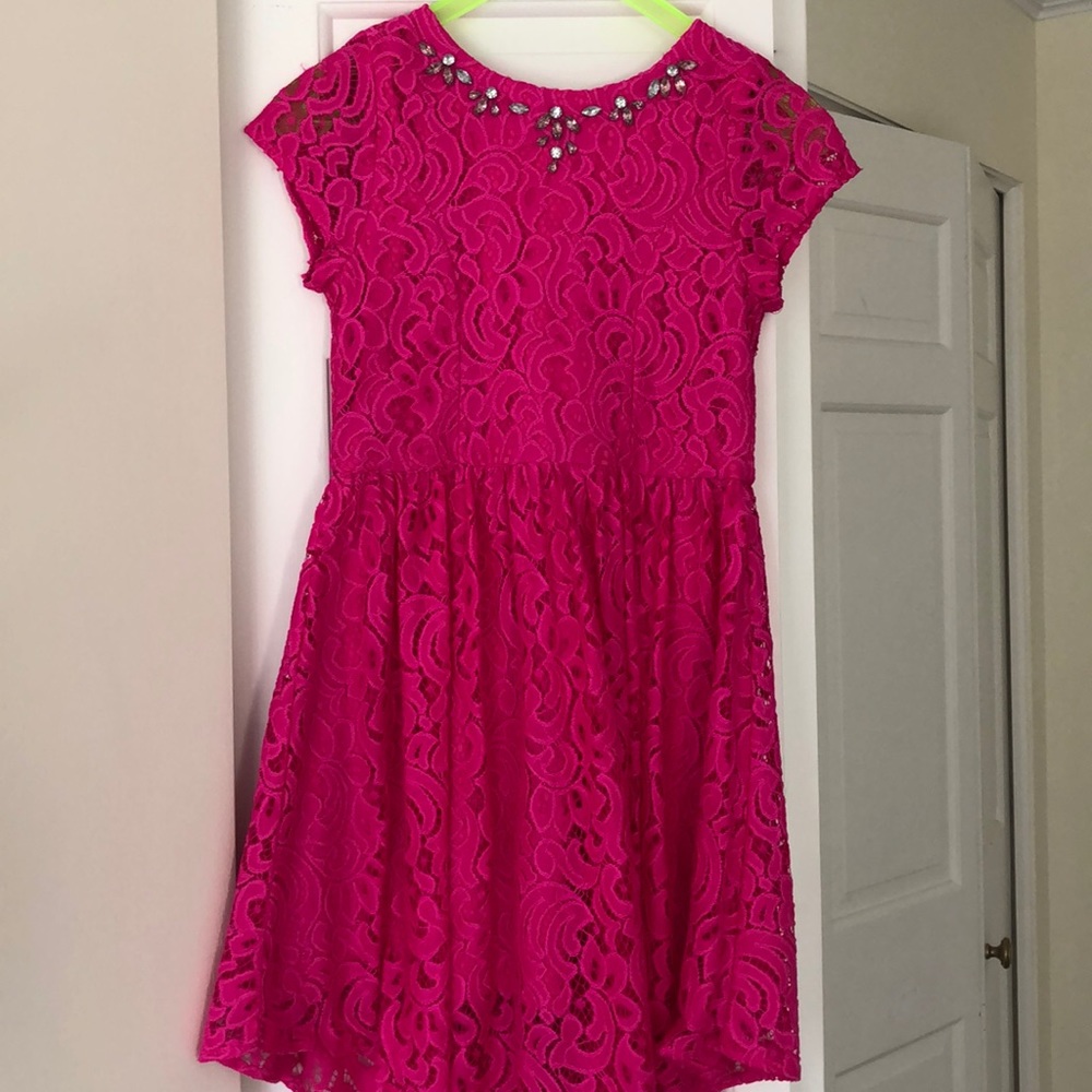 Gently worn pink lace dress
